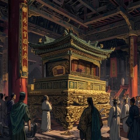 末代皇帝近况:乾隆第七世孙穿龙袍祭祖排场大