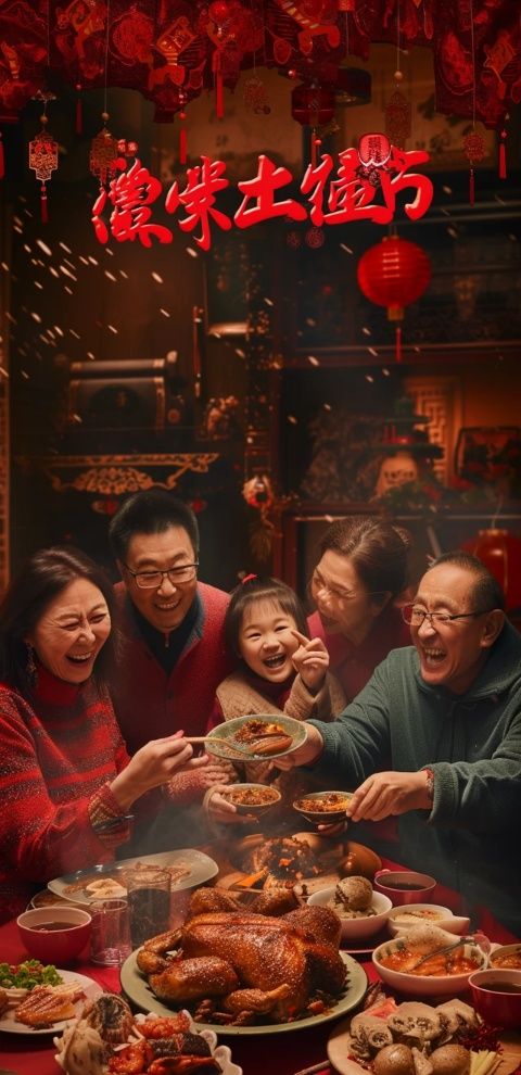 河北石家庄，56岁开美食城的老张，为庆祝庄里出了冠军，在饭店门口张贴凡中午12