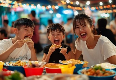 厦门街头小吃之旅:体验广东肠粉和香菇鸡肉粥的魅力