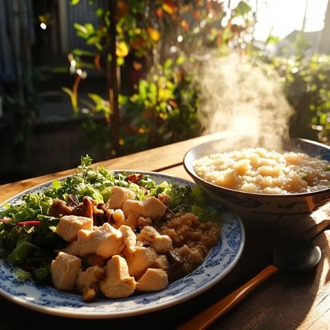 厦门街头小吃之旅:体验广东肠粉和香菇鸡肉粥的魅力