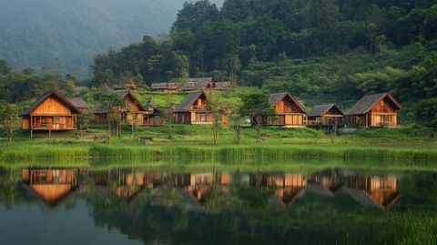 广西巴马美景美食:坡月集市与赐福湖畔的养生之旅