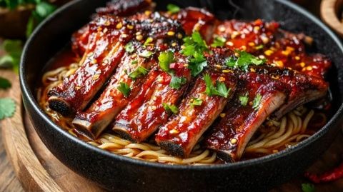 家常版酱香排骨,肉质软烂脱骨,满屋飘香,孩子超爱吃!