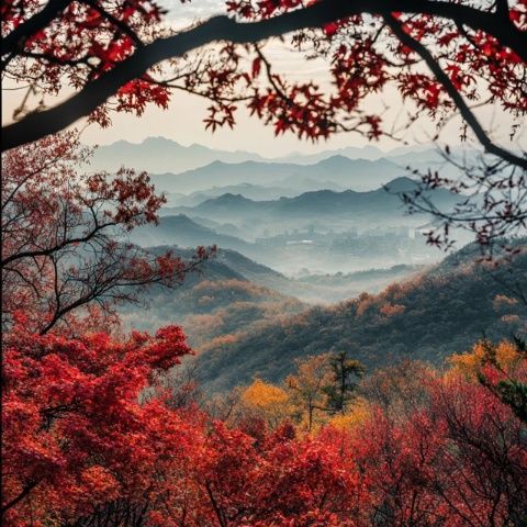探秘古老老界岭,追寻老子足迹,春日登山赏万亩茱萸花海
