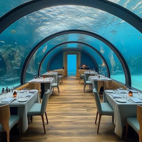 马尔代夫奥臻岛:水下餐厅里的美食与海底奇观之旅