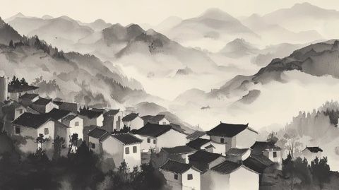 在一个细雨绵绵的清晨,我踏入了丹巴县散拉科村,仿佛走进了一幅水墨画卷