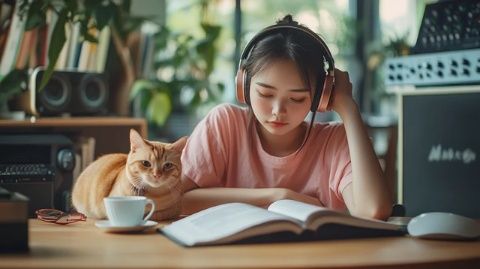 包头一高校教师带橘猫进课堂听课