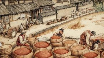 工笔画中的毛笔字:美食文化的艺术展现