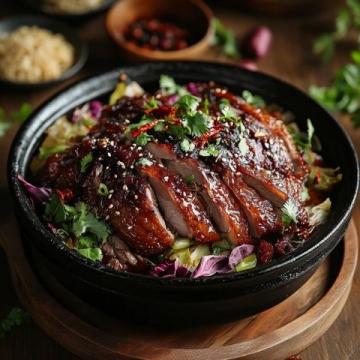 家常小菜:用蒜香料包围的美味老鸭煲