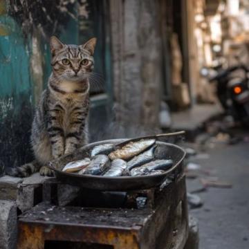 以前吃烤鱼总喜欢去肥猫,特别喜欢他们家的烤鲶鱼,侧重烤而轻炖,鱼先用孜然、胡椒粉