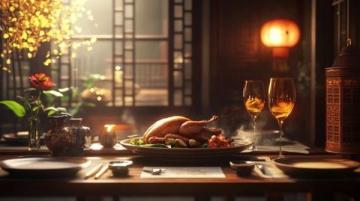 秋意渐浓的瞬间吃在中国老北京烤鸭、门钉肉饼、铛炮牛肉;
