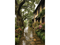 雨中的南宁，蔓越莓香满街巷，历史文化街区戏院外盛放
