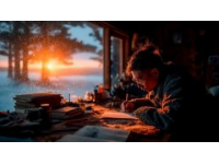 暖光下的美味相遇:温馨的小屋,美食和幸福的瞬间
