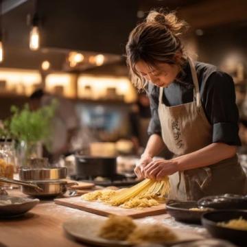 河南开封面馆师傅绝技:一米大刀切出细如丝面的传统美食传奇