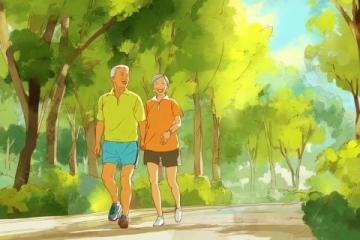 中年文人秋日漫步公园吟诗邀对联短视频脚本