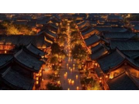 天津古文化街夜景：再现千里江山图之美