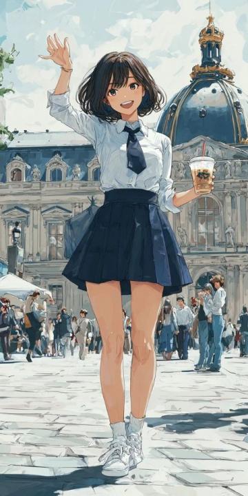 离了个大谱!近日,一女孩来到法国巴黎旅游,结果在景点旁竟然看到了煎饼果子