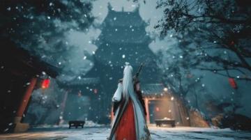 春雪装点下的景州塔广场
