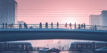 武汉夏日奇观:杨泗港大桥下的“天空之门