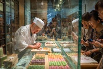 浙江平湖酒店门口摆摊卖菜大厨现场烹饪特色菜肴吸引顾客