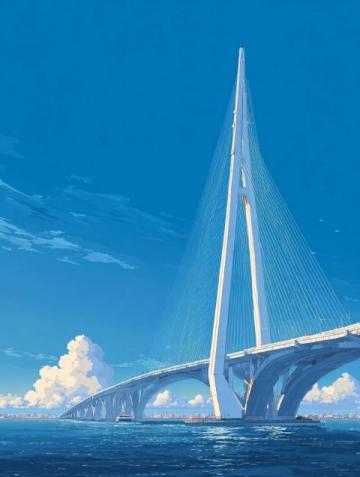 武汉夏日奇观：杨泗港大桥下的“天空之门