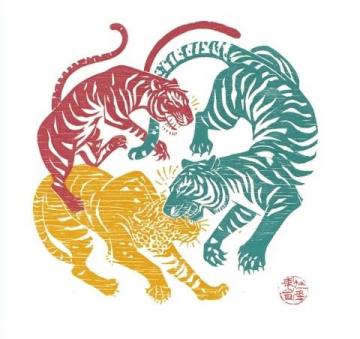 清朝姚墅乡民在山上突遇老虎,虎一个剑步扑倒了他,利爪抓伤脸颊血流不止