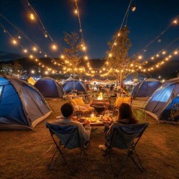 凤凰湖畔夜幕璀璨:露营节星空下的狂欢盛宴