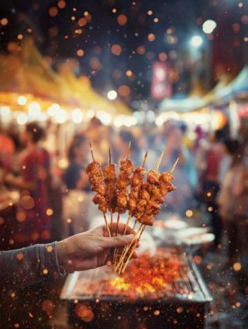 **1.多元美食体验夜市小吃与特色料理**