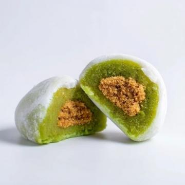 无需厨师机的美味:抹茶麻薯肉松包,柔软弹牙,简单易做!