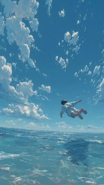 天空与水中的美丽相遇