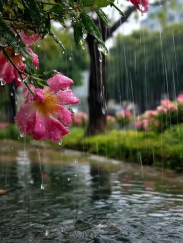 雨水带来凉爽天气,适合外出逛街