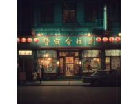 昨天晚上，朋友请我去宏玲饭店吃饭，暮色苍茫中走近一看