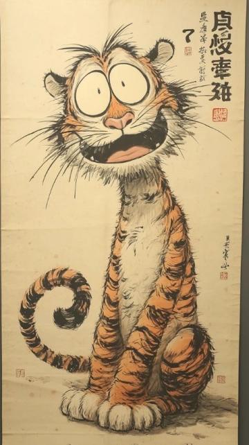 清朝姚墅乡民在山上突遇老虎,虎一个剑步扑倒了他,利爪抓伤脸颊血流不止