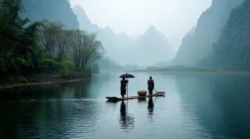 东江岸畔的放生盛景：台江边的如画风光