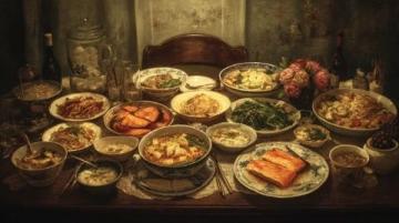 满桌美食惹人羡慕(满桌美食)