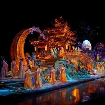民族之夜是一个集世界演艺、数字光影、非遗彩灯、民族庙会、美食美酒于一体的沉浸式演