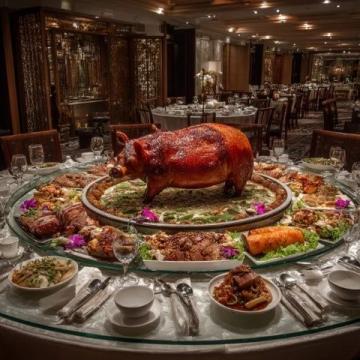 青岛必尝美食:渔家小院海鲜塔鲜美诱人