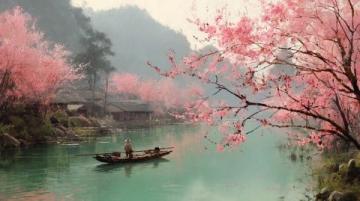 桃花湖度假水域风光,风格文案任你挑选
