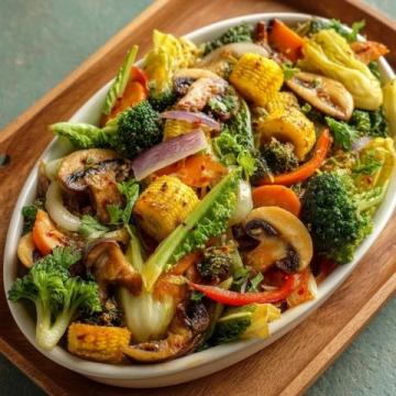 夏季美味佳肴：蒜香爆炒金针菇花甲螺