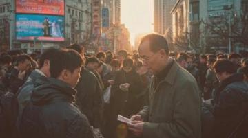 重庆轻轨上的美食排队奇观