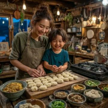 青岛周末美食时光：儿子下厨土豆泥盖饭和蒸海虹，美味满满一家欢聚