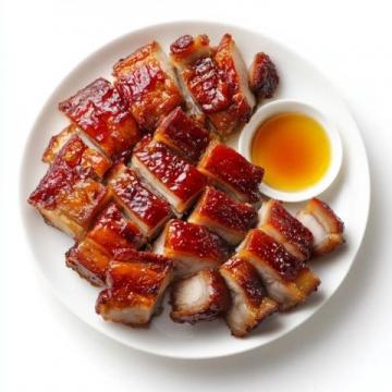 脆皮五花肉是一道特色鲜明的美食，因其独特的口感与风味而广受大众喜爱