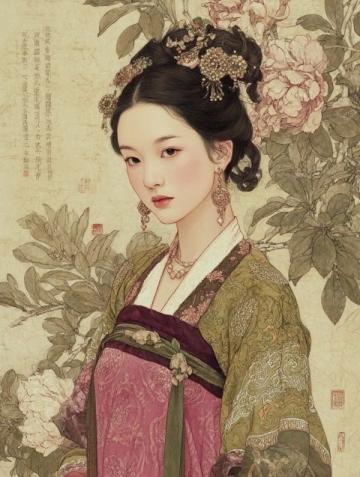 刘晓君牡丹画作赏析：国香、紫云图与荷塘韵色