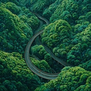 夏日午后的幻觉：张解放眼中的扭曲柏油路