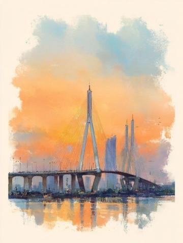 武汉夏日奇观:杨泗港大桥下的“天空之门