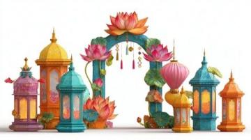 荣昌地标焕新装 灯笼鲜花迎五一游客