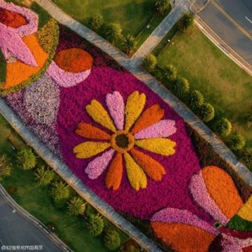 荣昌地标焕新装 灯笼鲜花迎五一游客
