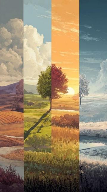 四季幽情词牌组诗:春探夏怀秋思冬叹