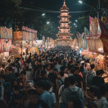 北京通州月亮河小镇夜市:从疫情复苏到五一爆火的蜕变之旅