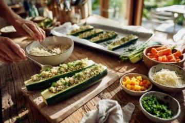 荷月丰收日：自然生长的美味黄瓜、葱和线椒采摘记