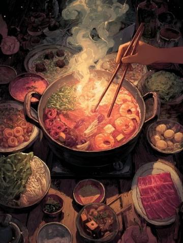 北京亚运村火锅,沙葱羊肉很特别很香!逛考古博物馆,突然就想吃涮肉了